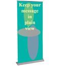 35.5"W Premium Banner Stand - Silver Frame