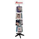 Rotating Wire Magazine Rack, Star Base 16 - 3/4" pockets