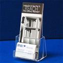 Plastic Brochure Pocket with Business Card Holder