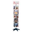 Rotating Wire Magazine Rack, Star Base 20 -3/4" pockets
