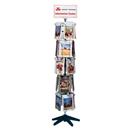 Rotating Wire Magazine Rack, Star Base - 20 narrow pockets