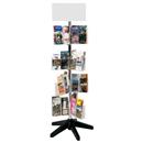 Rotating Literature Rack - 4 Rotators with 48 Plastic Brochure Holders
