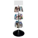 Rotating Brochure Rack - 24 Clear Plastic Pockets