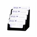 4 Pocket Black Business Card Holder