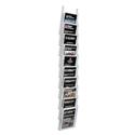 10 Vertical Pocket Adjustable Wall Magazine Rack