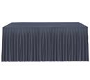 Pleated Table Skirts with Table Toppers - 6'