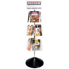 12 Pocket Clear-Vue Rotating Magazine Display Flat Base