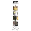 Rotating Wire Magazine Rack Display Stand - 16 Narrow Pockets