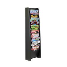 10 Pocket Leather Look Magazine Rack