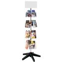 8 Magazine and 16 Brochure Pocket Clear Vue Rotating Display Stand