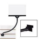11”W x 8.5”H Flexible Arm Slatwall Base Acrylic Sign Holder