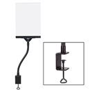 8.5”W x 11”H Flexible Arm Clamp Base Acrylic Sign Holder
