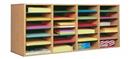 Counter Top Wood Literature Organizer - 24 Compartments