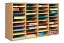 Counter Top Wood Literature Organizer - 36 Compartments