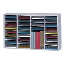 Counter Top Wood Literature Organizer - 36 Compartments