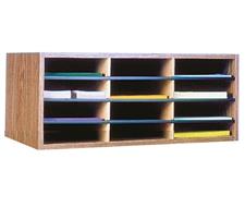 Counter Top Wood Literature Organizer