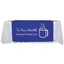 60"W  Satin Trim Table Runner - Imprinted