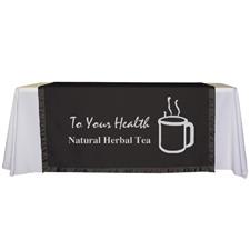 60"W  Satin Trim Table Runner - Imprinted