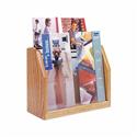 4 Pocket Wood Brochure Holder