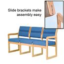 Modular Furniture Three-Seat Sled Base Bench