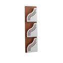 3 Pocket Wood and Steel Magazine Rack