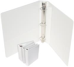 Round Ring Binders, White Clear Overlay