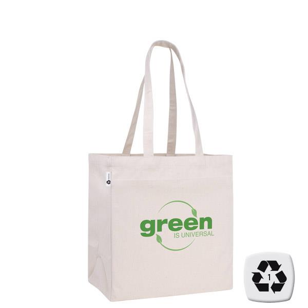 ... Flat Bottom This ECOBagsÂ® 10 oz. recycled cotton canvas tote bag is