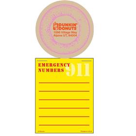 Super-Size Press-N-Stick™ Emergency Numbers List