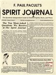 F PAUL PACULTS SPIRIT JOURNAL