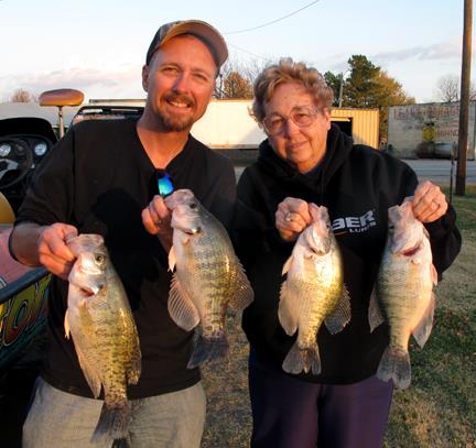 Find and Catch Crappie, Todd and mom